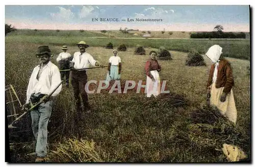 Ansichtskarte AK Folklore Paysans En Beauce Les moissonneurs