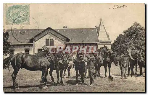 Ansichtskarte AK Folklore Paysans En Beauce Depart pour les champs Attelage Cheval TOP