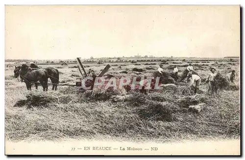 Cartes postales Folklore Paysans En Beauce La moisson