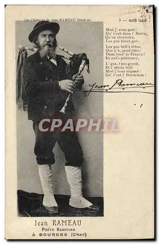 Cartes postales Folklore Paysans Jean Rameau Poete sabotier a Bourges Cher