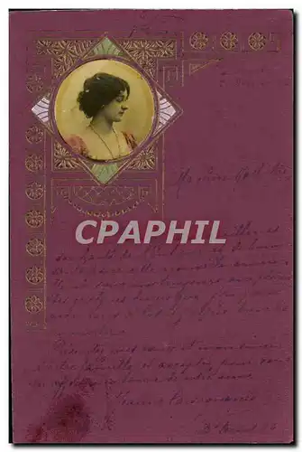 Cartes postales Fantaisie Fleurs Femme