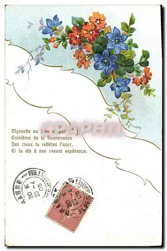 Cartes postales Fantaisie Fleurs