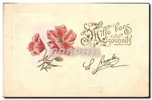 Cartes postales Fantaisie Fleurs