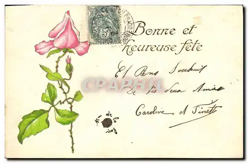 Cartes postales Fantaisie Fleurs