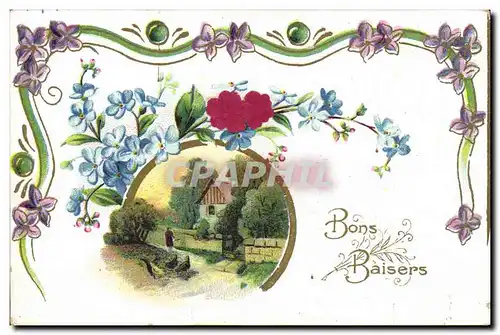 Cartes postales Fantaisie Fleurs