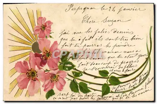 Cartes postales Fantaisie Fleurs