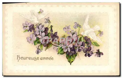 Cartes postales Fantaisie Fleurs Colombes