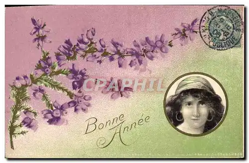 Cartes postales Fantaisie Fleurs Femme