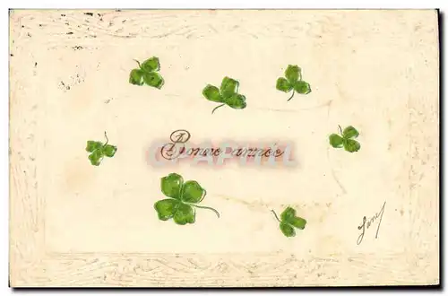 Cartes postales Fantaisie Fleurs Trefles