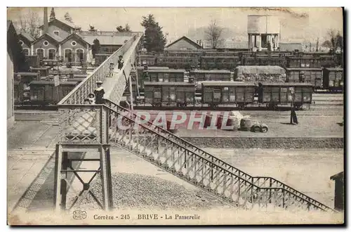 Cartes postales Chateau d&#39eau Correze Brive La passerelle Trains