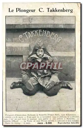 Cartes postales Globe Trotters Globe-Trotters Le plongeur C Takkenberg Amsterdam Marseille