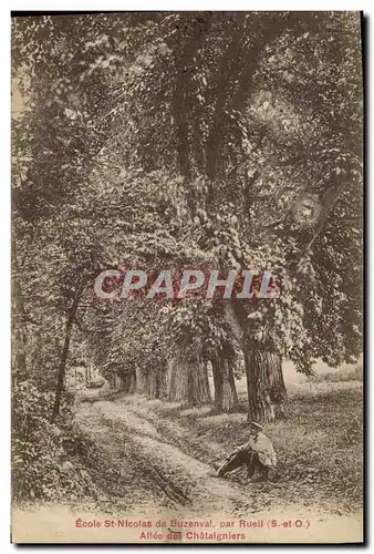 Cartes postales Arbre Ecole St Nicolas de Buzenval par Rueil Allee des Chataigniers