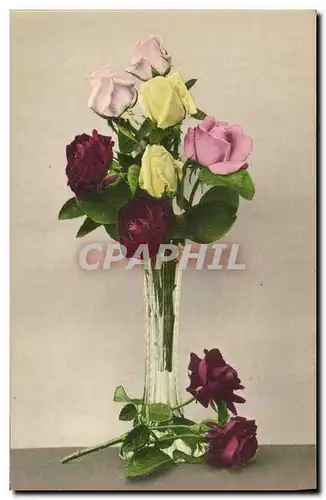 Cartes postales Fantaisie Fleurs