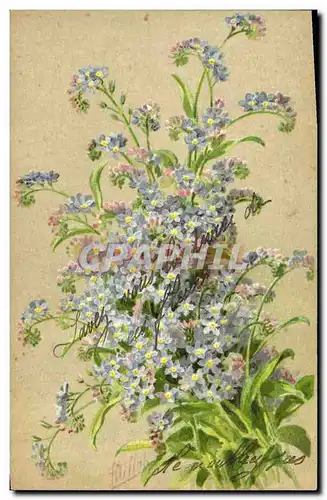 Cartes postales Fantaisie Fleurs