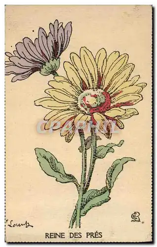 Cartes postales Fantaisie Fleurs Reine des Pres