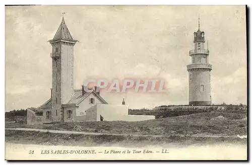 Ansichtskarte AK Phare Les Sables d&#39Olonne Le phare et la Tour d&#39Eden