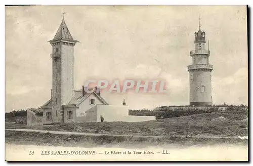 Cartes postales Phare Les Sables d&#39Olonne Le phare et la Tour d&#39Eden