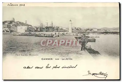 Cartes postales Phare Cannes La jetee