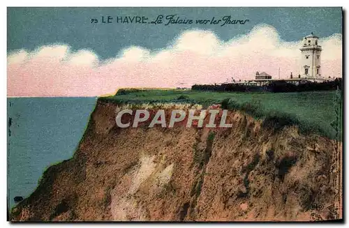 Cartes postales Phare Le Havre La falaise vers les phares