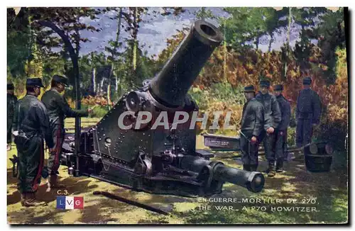 Cartes postales Militaria Mortier de 270