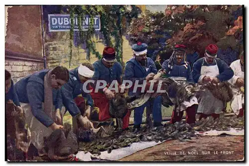 Cartes postales Militaria Veille de Noel sur le front Dubonnet