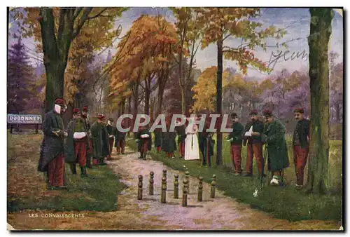 Cartes postales Militaria Les convalescents Infirmiere