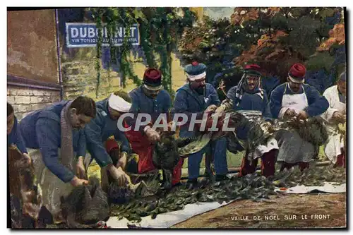 Ansichtskarte AK Militaria Veille de Noel sur le front Dubonnet