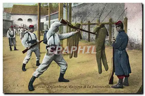Cartes postales Militaria Infanterie Escrime a la baionnette