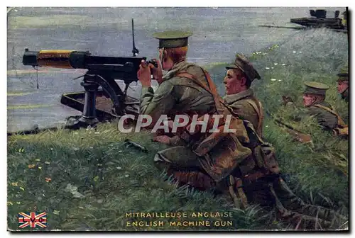 Cartes postales Militaria Mitrailleuse anglaise