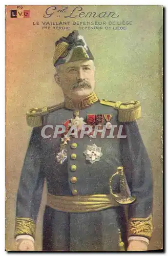 Cartes postales Militaria General Leman Defenseur de Liege