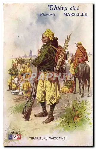 Cartes postales Militaria Tirailleurs marocains