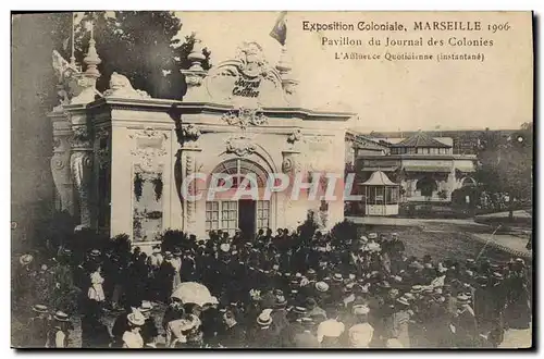 Ansichtskarte AK Journal Exposition coloniale Marseille 1906 Pavillon du Journal des Colonies L&#39affluence quot