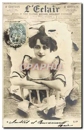 Cartes postales Fantaisie Journaux Journal L&#39Eclair