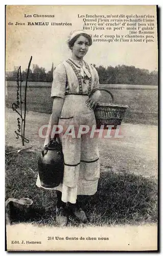 Ansichtskarte AK Folklore Les chansons de Jean Rameau illustrees Une gente de Cheu nous