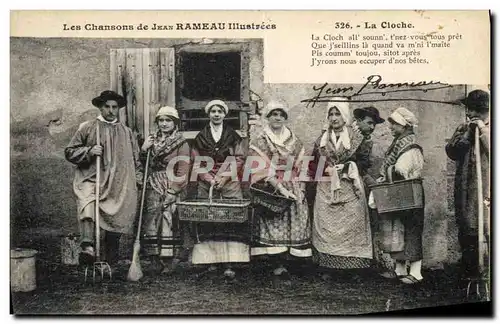Cartes postales Folklore Les chansons de Jean Rameau illustrees La cloche