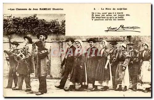 Cartes postales Folklore Les chansons de Jean Rameau illustrees La noce de not Gas Mariage