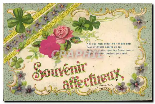 Cartes postales Fantaisie Fleurs Trefles