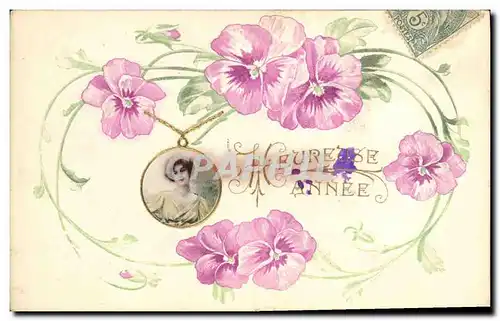 Cartes postales Fantaisie Fleurs Femme