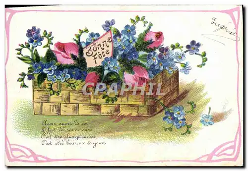 Cartes postales Fantaisie Fleurs