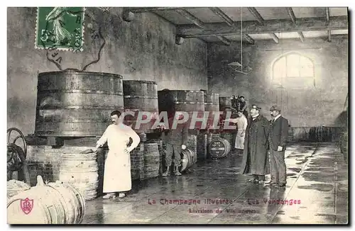 Cartes postales Folklore Vigne Vendanges Champagne Livraison de vin nouveau TOP