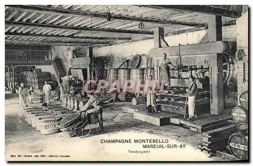 Cartes postales Folklore Vigne Vendanges Champagne Montebello Mareuil sur Ay Vendangeoir TOP