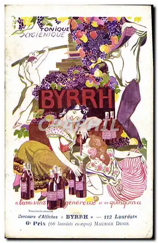 Cartes postales Publicite Byrrh Tonique hygienique Quinquina Illustrateur TOP