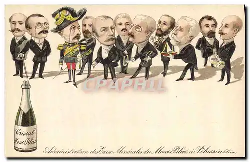 Cartes postales Publicite Cristal Mont Pilat Militaria Eaux minerales