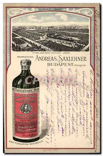 Cartes postales Publicite Andes Saxlehner Budapest Hongrie Eau purgative Hungary TOP