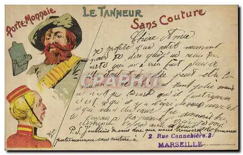 Cartes postales Publicite Porte monnaie Le Tanneur Sans couture Illustrateur