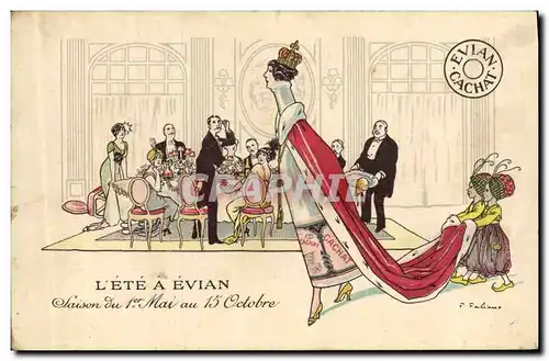 Cartes postales Publicite L&#39Ete a Evian Saison du 1er Mai au 15 octobre