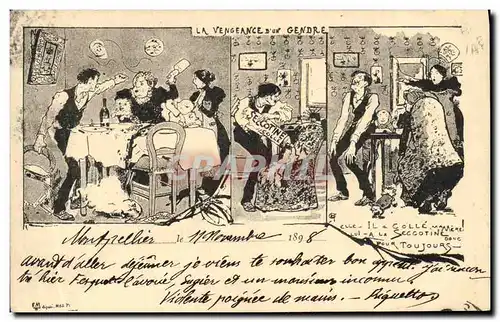 Ansichtskarte AK Publicite La vengeance d&#39un gendre carte 1898
