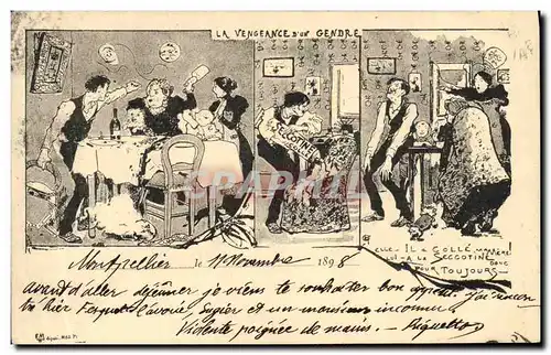 Cartes postales Publicite La vengeance d&#39un gendre carte 1898