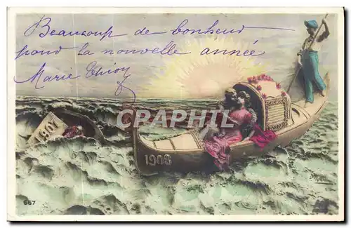 Cartes postales Fantaisie Illustrateur Mastroianni Gondole Annee 1908