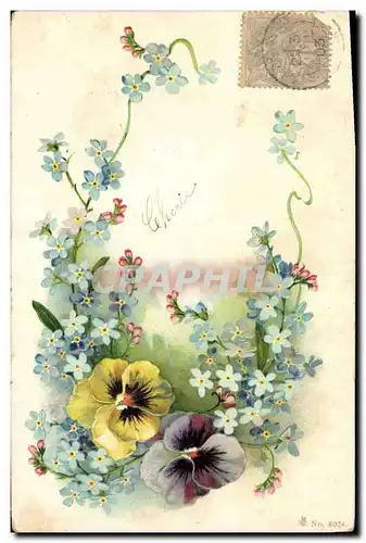 Cartes postales Fantaisie Fleurs